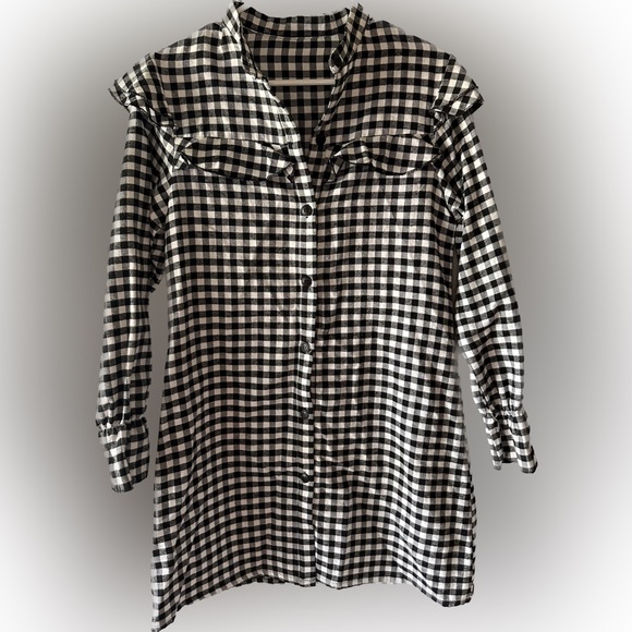 Black and white gingham print dress size small - Picture 2 of 5
